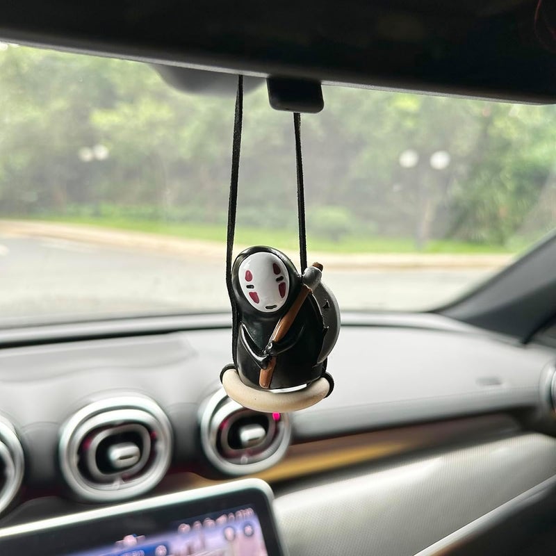 WYJS Funny Anime Car Accessories of No Face Man Car Pendant Hanging Swing, for Car Rear View Mirror Accessories - Image 3